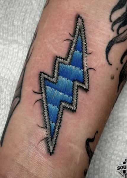 Every geometric lightning tattoo can be customized to reflect the wearer's unique story and personality