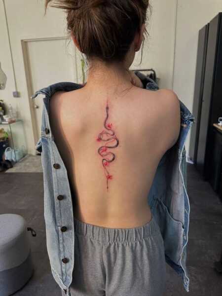 Back tattoo female
