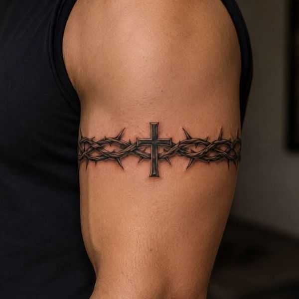 Biblical tattoo inspired by the crown of thorns