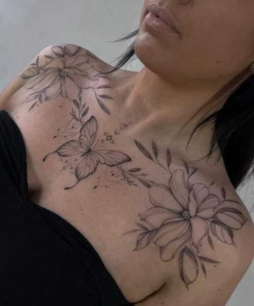 Chest piece tattoo