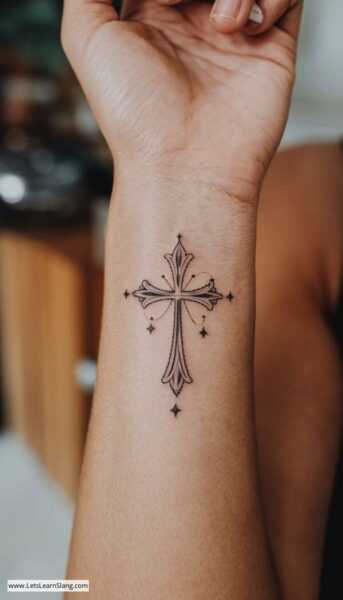 Precision Meets Simplicity in Modern Cross Tattoo Designs
