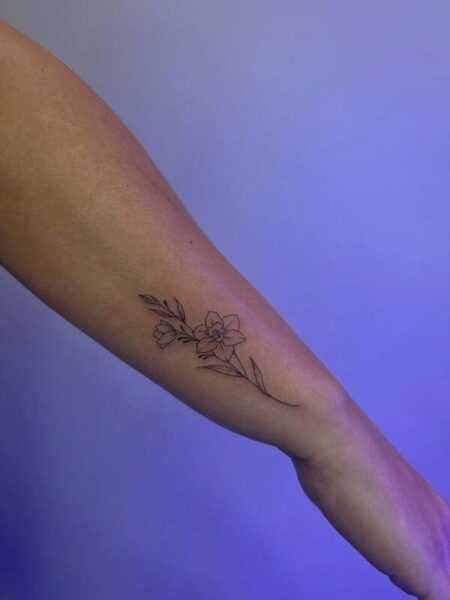 Small forearm tattoos with simple designs may be completed in about an hour | Stephanie