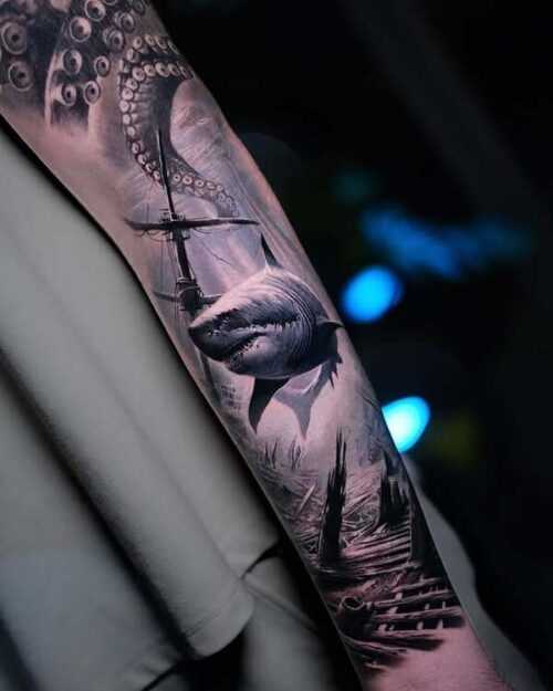 15+ Shark Tattoo Top Styles, Symbolism and Placement Ideas