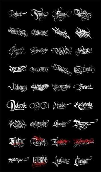 Script fonts tattoo lettering