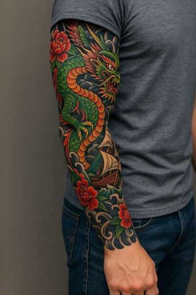 Aftercare for Japanese Sleeve Tattoos | Dich-mit-Stich