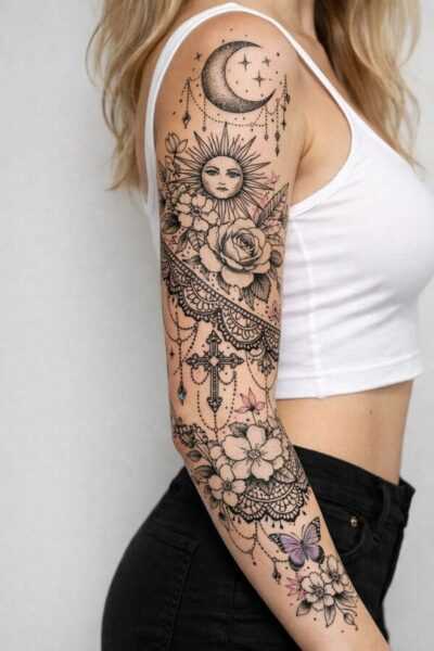 Popular design styles sleeve tattoos for women | Sommers Wendi