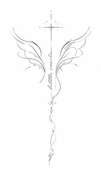 Angel Wings Spanning the Shoulder Blades | Barton7103