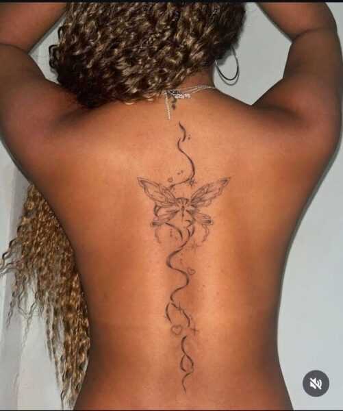 Butterfly Column Spine Tattoo | Tattoo Victor