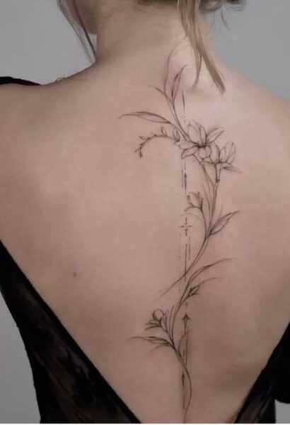 Botanical Branch with Leaves and Seeds | Polanny Jane